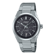 Quadrante nero in carbonio forgiato con indici a bastone tridimensionali e lancette luminescenti dell'orologio Casio Edifice EFK-100CD-1A